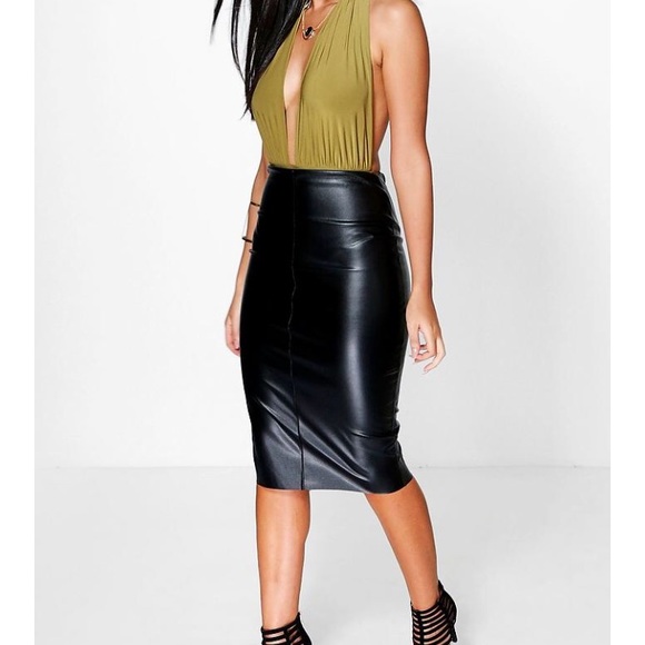 Boohoo Dresses & Skirts - Faux leather pencil skirt